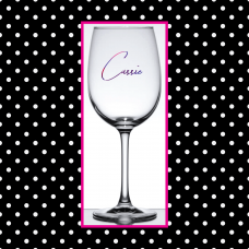 Just My Name Wine Glass