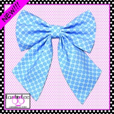 Blue Skittle Dots Sailor Bow