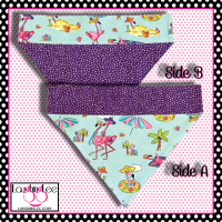 Flamingo Beach Over Collar Pet Bandana