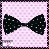 Black Polka Dot Bow Tie