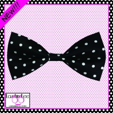 Black Polka Dot Bow Tie