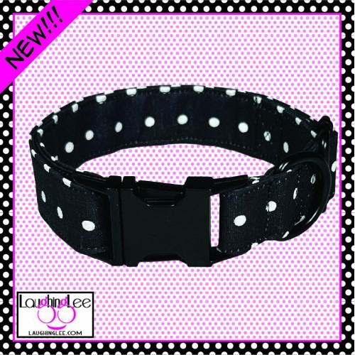 Black Polka Dot Pet Collar