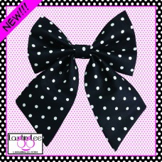 Black Polka Dot Sailor Bow