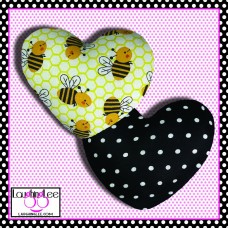 Bee Happy Stuffed Heart Dog Toy