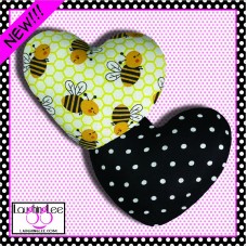 Bee Happy Stuffed Heart Dog Toy