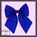 Blue Line Dot Sailor Bow