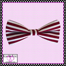 Red and White Stripe Bow Tie