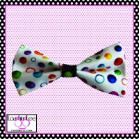 Bubbles Bow Tie - White