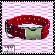 Red Polka Dots Pet Collar