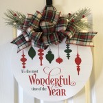 Wonderful Time of the Year Round Wood Sign