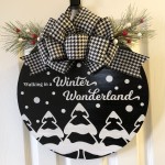 Winter Wonderland Round Wood Sign a