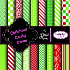 Christmas Candy Cane Paper Pack