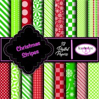 Christmas Stripes Paper Pack