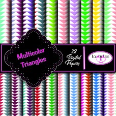 Large Mullticolor Triangles Paper Pack