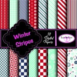 Winter Holiday Digital Papers
