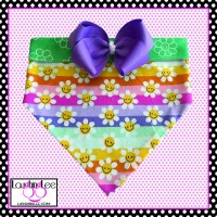 Happy Daisies Mint Pet Bandana