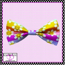 Happy Daisies Stripe Bow Tie