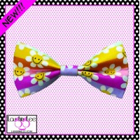 Happy Daisies Stripe Bow Tie