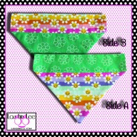 Happy Daisies Mint Over Collar Pet Bandana