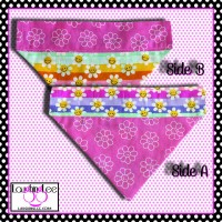 Happy Daisies Pink Over Collar Pet Bandana