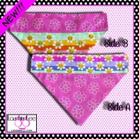 Happy Daisies Pink Over Collar Pet Bandana Happy Daisies Pink Over Collar Pet Bandana