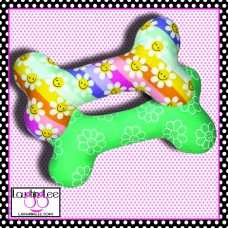 Happy Daisies Mint Stuffed Dog Bone Toy