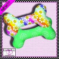 Happy Daisies Mint Stuffed Dog Bone Toy Happy Daisies Mint Stuffed Dog Bone Toy