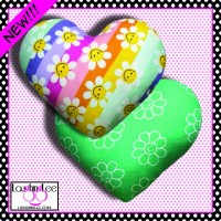 Happy Daisies Mint Stuffed Heart Dog Toy Happy Daisies Mint Stuffed Heart Dog Toy