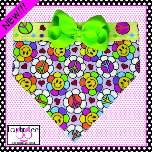 Happy Hippie Vibes Pet Bandana