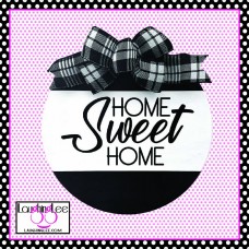 Home Sweet Home Painted Round Wood Sign