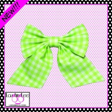 Green Gingham Sailor Bow