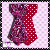 Paisley Hearts Pet Tie