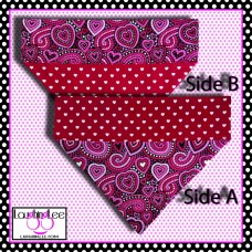 Paisley Hearts Over Collar Pet Bandana