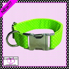 Lime Green Dots Pet Collar