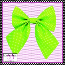 Lime Green Dots Sailor Bow