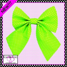 Lime Green Dots Sailor Bow