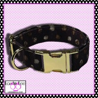 Brown Dots Pet Collar