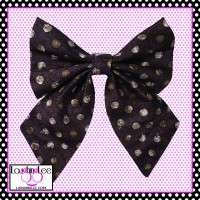 Brown Dots Sailor Bow
