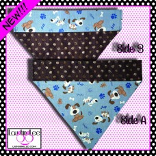 Brown Puppy Party Over Collar Pet Bandana