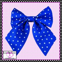 Blue Polka Dots Sailor Bow
