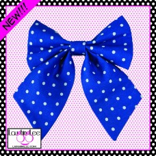 Blue Polka Dots Sailor Bow