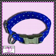 Blue Polka Dots Pet Collar