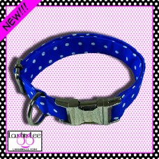 Blue Polka Dots Pet Collar