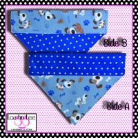 Blue Puppy Party Over Collar Pet Bandana Blue Puppy Party Over Collar Pet Bandana