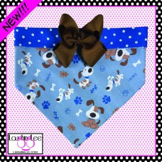 Blue Puppy Party Pet Bandana