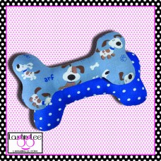 Blue Puppy Party Stuffed Dog Bone Toy