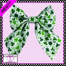 Shamrocks on White Sailor Bow