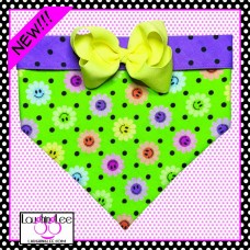 Smiling Daisies Green Pet Bandana Smiling Daisies Green Pet Bandana