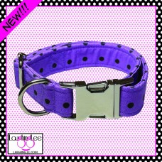 Purple LaughingLee Dots Pet Collar Purple LaughingLee Dots Pet Collar