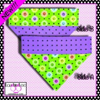 Smiling Daisies Green Over Collar Pet Bandana Smiling Daisies Green Over Collar Pet Bandana